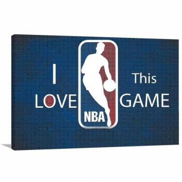 Imagem de Quadro Basquete NBA Love decorativo com Tela em Tecido - Wall Frame