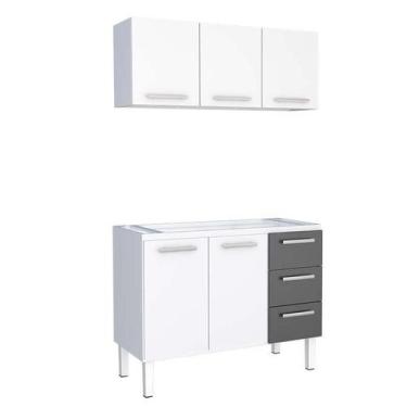 Imagem de Cozinha de Aço Gabinete Para Pia 120cm com Armário Aéreo Vênus Cozimax