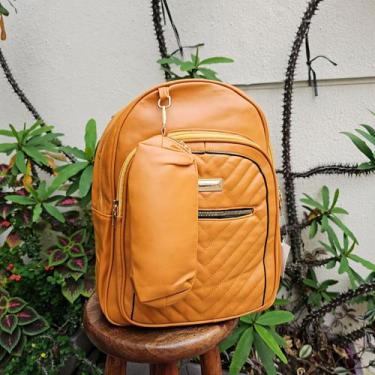 Imagem de Mochila Bolsa Feminina Social Com Estojo material ecológico - Unistar,