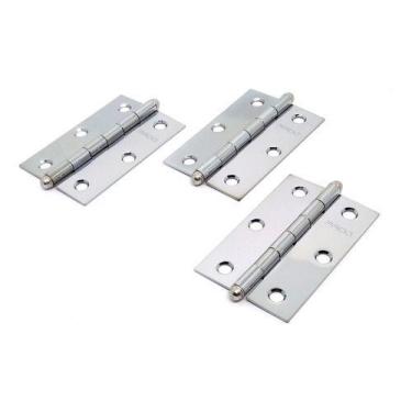 Imagem de Dobradiça Para Porta De Madeira Kit Com Três Unidades Pado