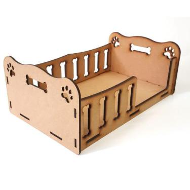 Imagem de Cama Pet para cachorros de Pequeno Porte 51x33cm MDF6mm CM02 - Artpica
