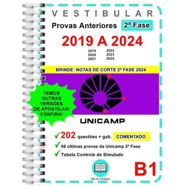 Imagem de Unicamp (B1) 2ª Fase Provas 2019 a 2024 Gabarito Comentado - Sala Do E