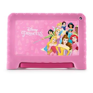 Imagem de Tablet Infantil Princesas com Controle Parental 4GB RAM + 64GB + Tela 7 pol + Case + Wi-fi + Android 13 + Quad Core Multi - NB418 NB418