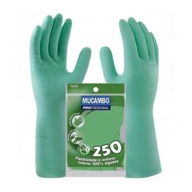 Imagem de Luva Latex MUCAMBO Forrada Verde, Pequena