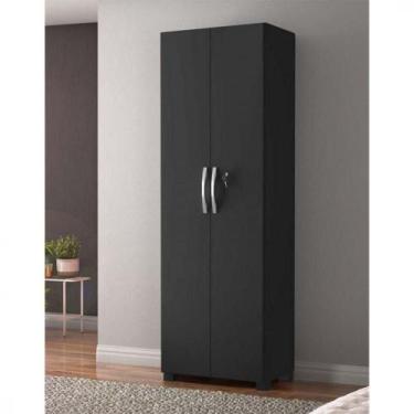 Imagem de Armário Notável Multiuso 2 Portas Com Chave Preto Tx - OUTRAS MARCAS