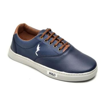 Imagem de Sapetênis Tênis Infantil Blu Casual Cadarço Sapato Macio Confortável -