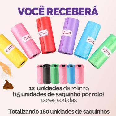 Imagem de Kit Cata Caca Rolinhos C/ 15 Sacos De Lixo Cada Coco Pet Gato E Cachor