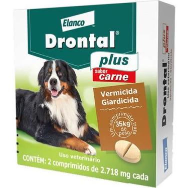 Imagem de Drontal Plus com 2 comprimidos - Cães Acima de 35kg - elanco