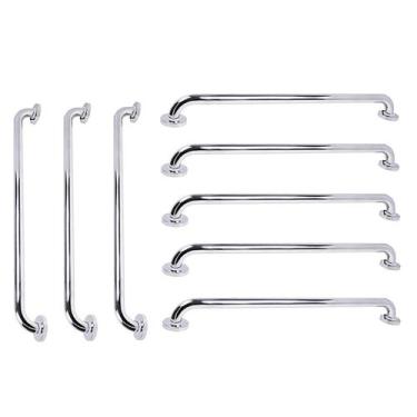 Imagem de Barra de Apoio 70cm Inox Kit 8 Unidades Idoso Criança Gestante Deficie