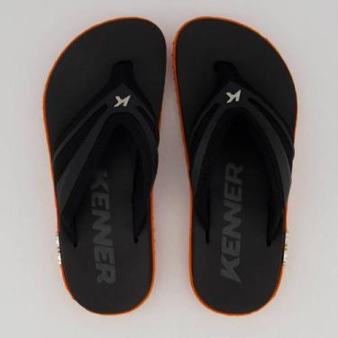 Imagem de Chinelo Kenner Kivah New Force Preto e Laranja, 42