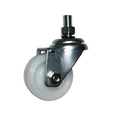 Imagem de Rodizio Giratorio Rosca 3/8'' Roda 2pol. Nylon Branco 80kg - RODILINE