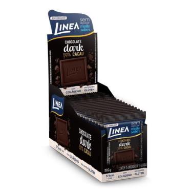 Imagem de Linea Mini Chocolate Dark 50% Sem Açúcar 13g - 15 Un