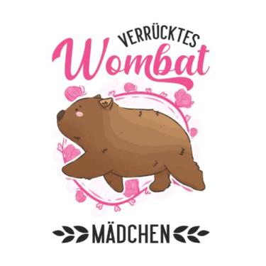 Imagem de Wombat Notizbuch: Verrücktes Wombat Mädchen / 6x9 Zoll / 120 karierte Seiten