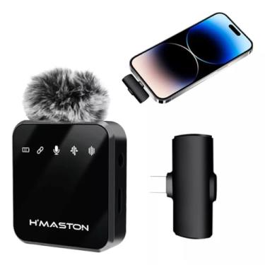 Imagem de Microfone Sem Fio Duplo Lapela Celular Para iPhone Lightning e Tipo C Original (Tipo C)