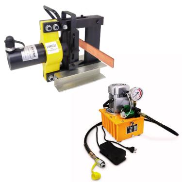 Imagem de Kit Dobrador Hidráulico Portátil CB150D | Barramento de Cobre até 150mm + Bomba Hidráulica Elétrica