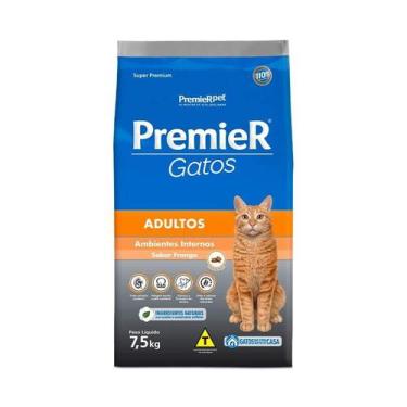 Imagem de Ração Premier Ambientes Internos Gatos Adultos Frango 7,5kg - PREMIER 