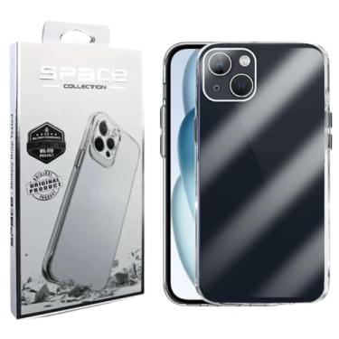 Imagem de Capa Capinha Clear Case Space Compatível iPhone 15 Rígida Anti Amarelamento Resistente