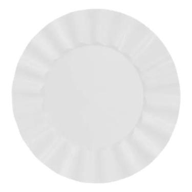Imagem de Kit 6 Sousplat Redondo Plástico - 33cm - CDI Plastic, Branco