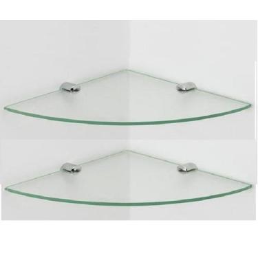Imagem de Prateleira de canto para banheiro 25 cm kit com 2 unidades - Sonharte