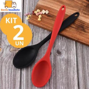 Imagem de Conjunto de 6 Colher de Arroz 100% Silicone com 27cm  para Casa Cozinh