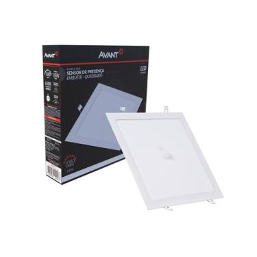 Imagem de Painel Led Quadrado Embutir com Sensor de Presença 18W 6500K Bivolt - 
