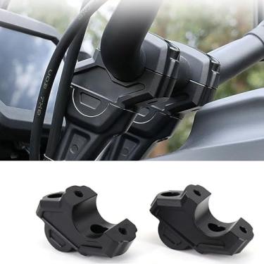 Imagem de Novos elevadores de guidão de motocicleta para Pan America 1250 RA1250 RA1250S Adaptadores traseiros para guidão de motocicleta com deslocamento de alumínio preto compatível com PA1250 PA1250S 2021