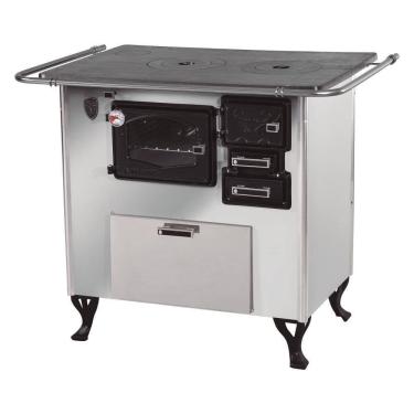 Imagem de Fogão A Lenha C Forninho C Caixa Esq. Inox Fornos Pinhal N2