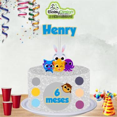 Imagem de Topo de bolo Bolofofo (tema 3) para aniversário - EloisyDesign