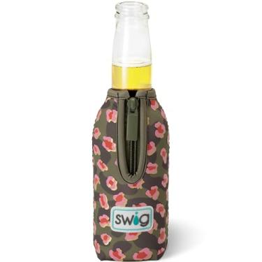 Imagem de Swig Life Bottle Coolie, Standard 12oz Bottle Insulator Sleeve with Zipper, Neoprene Insulated Bottle Jacket Keeps Drinks Cold, Bottle Cooler in On the Prowl