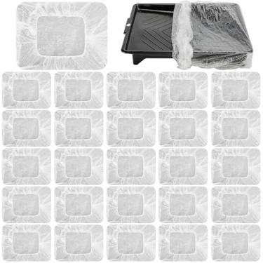Imagem de Nkiy Quen 30 peças de forros de bandeja de tinta descartáveis - rolo de pintura de 23 cm - capa de panela de pintura para projetos de melhoria de pintura de casa faça você mesmo