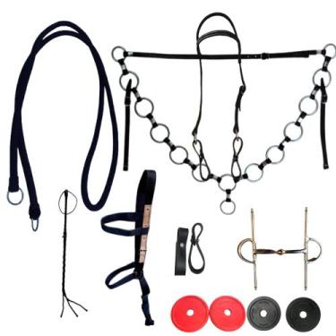 Imagem de Kit Completo Para Cavalgada Passeios Peitoral Cabeçada Redea Cabresto 