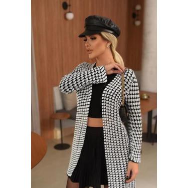 Imagem de Cardigan Kimono Casual Moda Inverno - Mil Merci, Branco