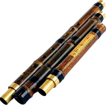 Imagem de Flauta de bambu artesanal 3 seções concerto profissional Dizi chave de F G flauta de bambu vertical chinesa (cor: mão esquerda F)