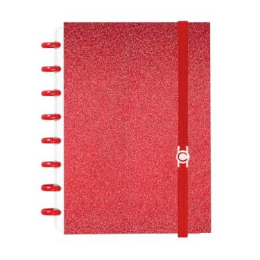 Imagem de Caderno Criativo Glitter Vermelho A4/A5 Disco Inteligente (Médio A5)