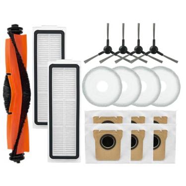 Imagem de HUAYUWA Kit de acessórios para aspirador de pó compatível com Xiao-Mi X20 Max/X20 Pro, peças de reposição para aspirador de pó e esfregão (1 escova principal + 4 escovas laterais + 2 filtros + 4 panos
