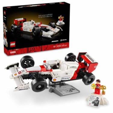 Imagem de LEGO Icons McLaren MP4/4 & Ayrton Senna Model Car Set, F1 Racing Car Kit for Adults with Racer Mini Figure, Collectable, Birthday Gift Idea for Men, Women, Him & Her 10330