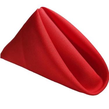 Imagem de Kit Guardanapo de Boca de Tecido Mesa Posta 6 pç Oxford Liso Vermelho 