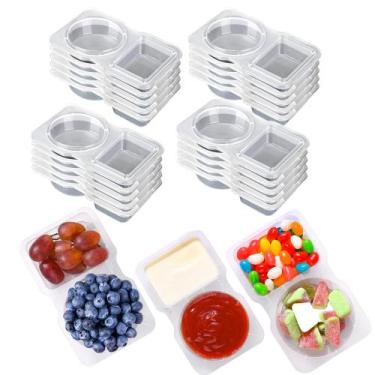 Imagem de Recipiente de condimentos RXRRXR com compartimento duplo, 20 unidades 