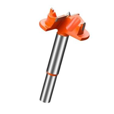 Imagem de Fenteer Buracos de madeira viu núcleo bit dobradiça buraco abridor carpintaria buracos viu ferramentas para presswood densidade placa madeira compensada porta, Laranja, 88mm com Espaço para