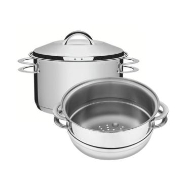 Imagem de Cuscuzeira e Panela a Vapor Inox Tramontina 20cm Solar