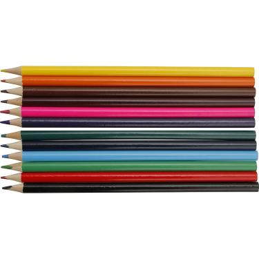 Imagem de School Basics Lápis de Cor 12 Cores Kit Escolar com Apontador e Borracha