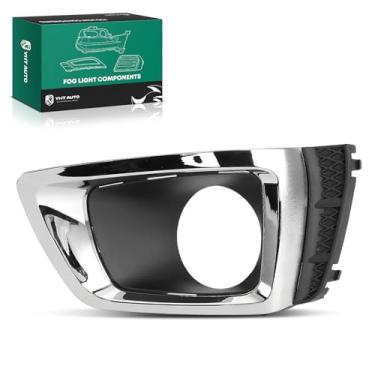 Imagem de YHTAUTO Moldura de farol de neblina compatível com Subaru Forester 2014-2018 H4 2.0L, tampa de acabamento da lâmpada do para-choque dianteiro moldura do farol de neblina motorista esquerdo