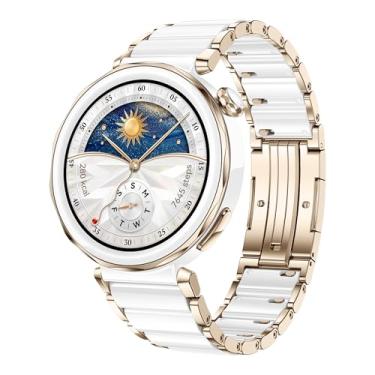 Imagem de SmartWatch, HUAWEI WATCH GT 5 Pro 42mm, Cerâmica e Titânio, Monitoramento esportivo profissional, Mapas de campos de golfe, Até 2 semanas de bateria, Compatível com iOS e Android, Branco Cerâmico