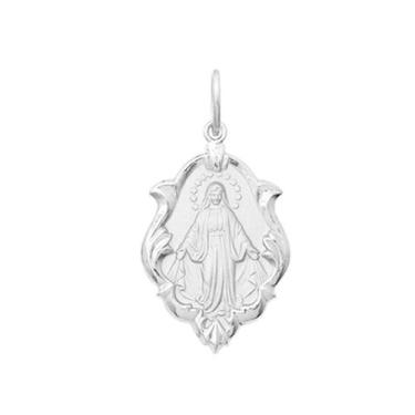 Imagem de Medalha Prata de Lei 925 Pequena Ornato Nossa Senhora Das Graças - 05 