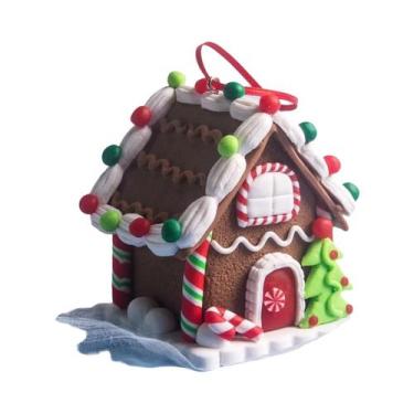 Imagem de Conjunto de Enfeites de Árvore de Natal para Casa de Gengibre - Decora