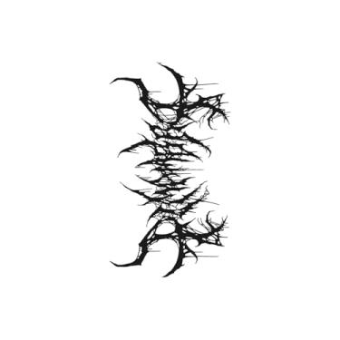 Imagem de Tatuagens temporárias, padrões de texto estranhos, tatuagens de palavras, resistentes à água, resistentes, duram de 1 a 2 semanas, aparência de tatuagem real,18 x 11 cm