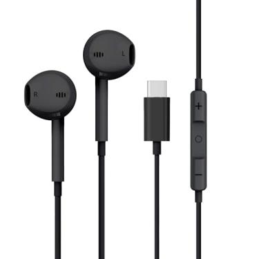 Imagem de Fones de ouvido USB C para Samsung S24 Ultra S23 FE S22 [chamada clara] Fones de ouvido com microfone, cancelamento de ruído, sons estéreo HiFi, controle de volume, fones de ouvido para iPhone 16, 15