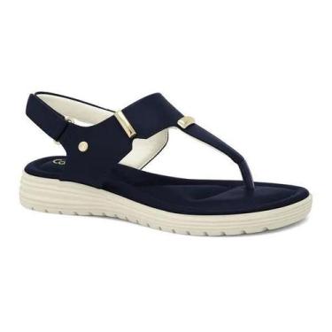 Imagem de Sandália Feminina Rasteira Chiffon Comfortflex Solado Anatômico, Plus,