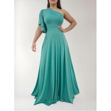 Imagem de Vestido Longo Godê Para Madrinha Casamento Festa Formatura - Casual Dr