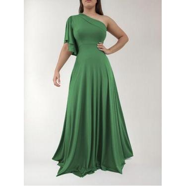 Imagem de Vestido Longo Godê Para Madrinha Casamento Festa Formatura - Casual Dr